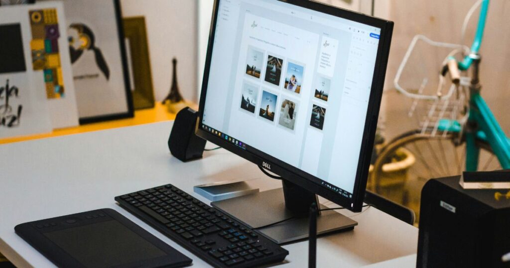 clean home office setup under 300 minimal desk