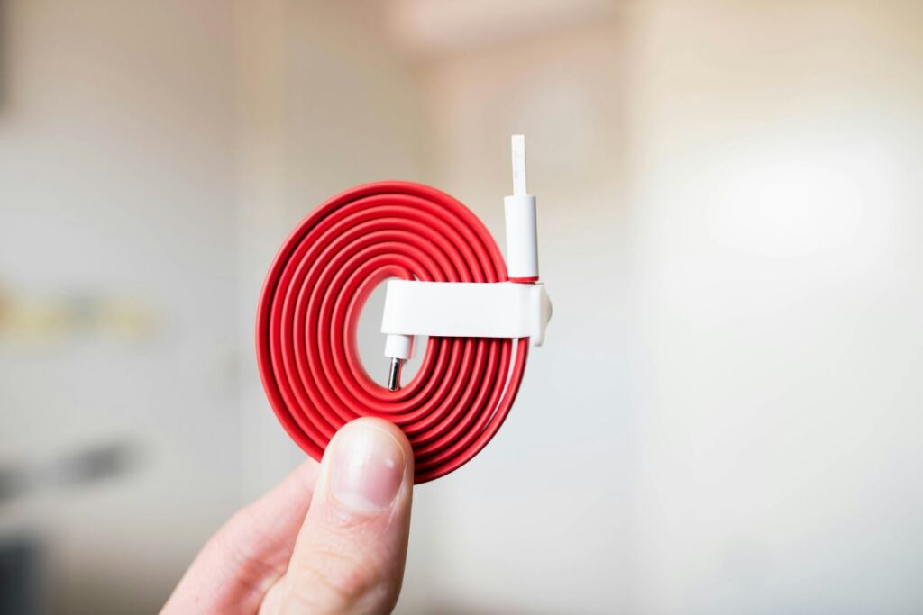 neat cables bundled with reusable velcro ties